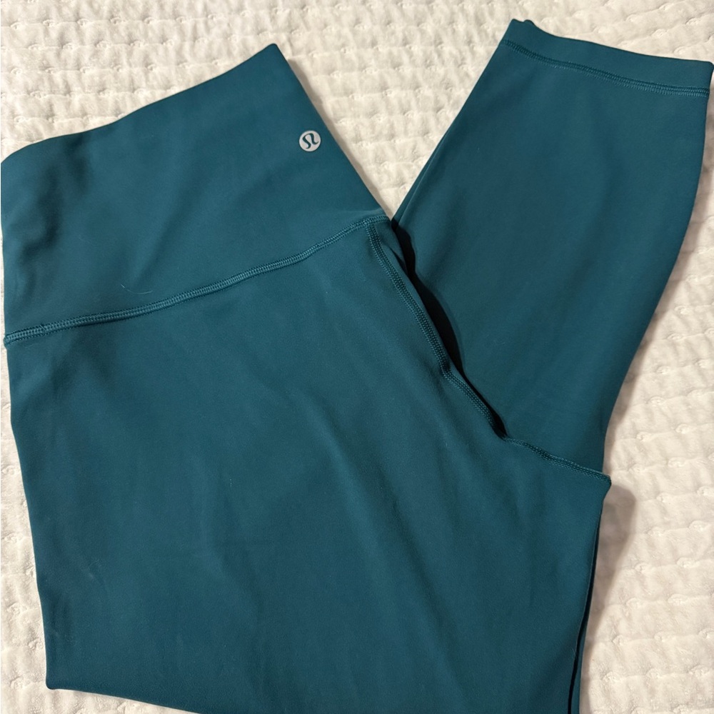 Lululemon Athletica Storm Teal Leggings crop 23” 14 like new